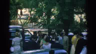 Izmir Turkey (1962): A Crowd Gathers At A Building Entrance As Someone Is Escorted