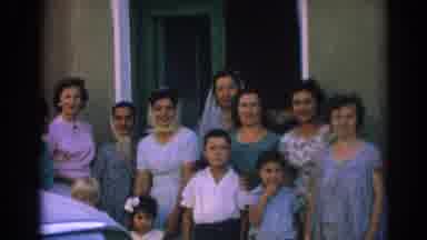Izmir Turkey (1962): Group Of Women Stand In Front Of Green Building On A Clear