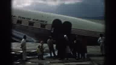 Izmir Turkey (1962): People Getting On The Plane At The Airport
