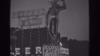 Las Vegas (1962): View Of Pioneer Club And Flashing Casino Signs On A Clear