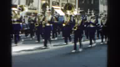 New York City (1962): View Of Brass Band Marching Down Street On A Sunny Day