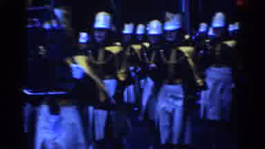 New York City (1962): Marching Band Woman Wearing White Shirt With A Black And