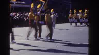 New York City (1962): Marching Band Music Formation Drums Flags Uniforms Crowd