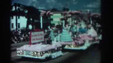 Pasadena California (1962): Disneyland Princess Carnival Passing The Street And