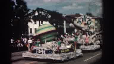 Pasadena California (1962): Crowd Of People Observe Parade Of People In Costumes