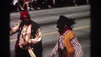 Pasadena California (1962): View Of Blue And Yellow Parade Float On A Bright Sunny