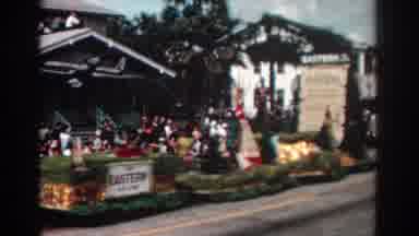 Pasadena California (1962): Big Car Many People March Public Poster Watching Big