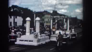 Pasadena California (1962): A Roman Day Parade With People On Top Of A Float