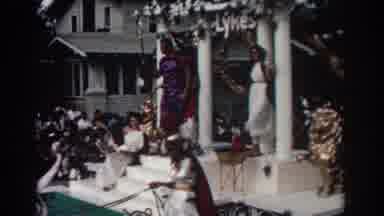 Pasadena California (1962): People Watching A Greek-Inspired Float During The