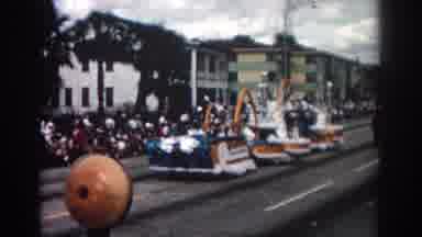 Pasadena California (1962): Float Parade On A Beautiful Sunday Morning