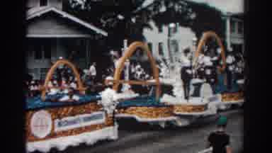 Pasadena California (1962): Vintage Parade Footage Of A McDonald Float Through A