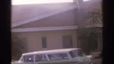 Florida USA (1963): Gentle Movement On An Avenue In The Morning With Old And Slow