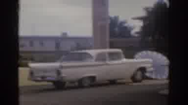 Florida USA (1963): Image Of A Car Parked On A Small Street