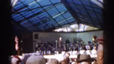Florida USA (1963): Musicians Conductor Crowd Audience Outdoor Theater Park