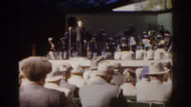 Florida USA (1963): People Listening To Outdoor Orchestra Performance On A Sunny