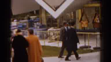 Florida USA (1963): View Of Objects Covered With White Plastic Tarp And Religious