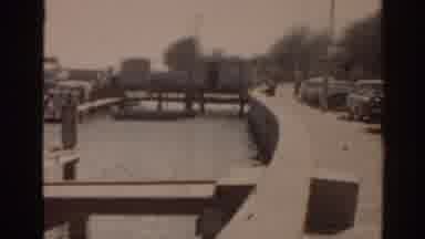 Florida USA (1963): Sunny Day Fishing In Water Channel Of Town