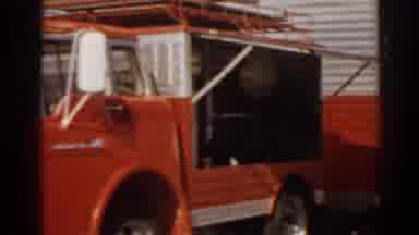 Florida USA (1963): View Of Red And White Food Truck Withered Car On A Sunny Day