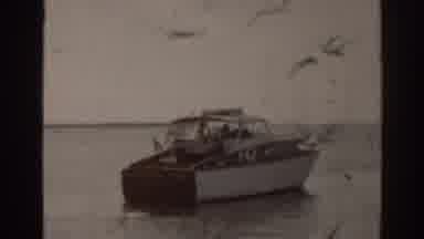 Florida USA (1963): Boats On The Water Water Skiers And Birds Flying By