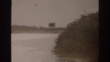 Florida USA (1963): Old Video Of A Boat Filming The Landscape With People Around