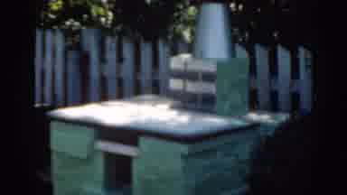 FLORIDA USA-1963: Mysterious Stone Oven Or Dog House In Backyard
