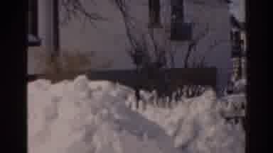Florida USA (1963): Large Amount Of Snow On The Streets Sidewalks Trees And