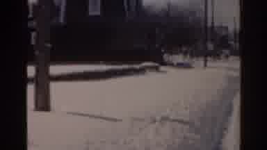 Florida USA (1963): View Of Snowdrifts Houses And Trees On A Sunny Day