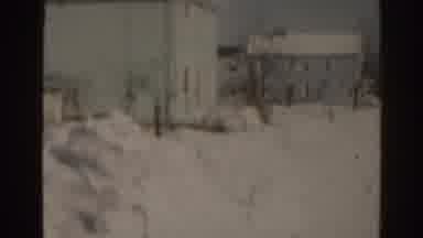 Florida USA (1963): Very Thick Snow Covered Lawn And Houses