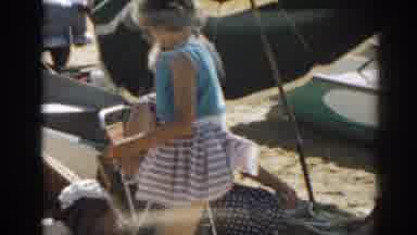 New Jersey USA (1963): Grandma Watching Her Granddaughter While Mother Watches