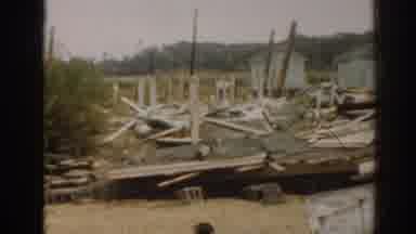 New Jersey USA (1963): Showing Natural Disaster Tornado Houses Broken Wood Trees