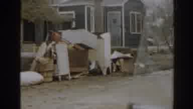 New Jersey USA (1963): Footage Of A Neighborhood Been Left Behind We See Furniture