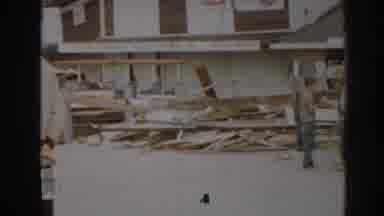 New Jersey USA (1963): Tornado Wind Weather Storm Yellow Car Bus Wood Destruction