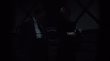 New Jersey USA (1963): Woman Wearing Black Coat Walks Into House On A Cloudy Day