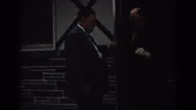 New Jersey USA (1963): Old Man Entering Door Black Suit Waiting Queue Entrance
