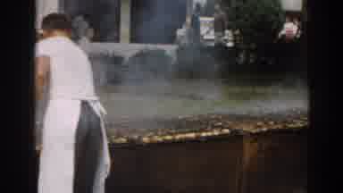 New Jersey USA (1963): Man Doing A Mass Barbecue