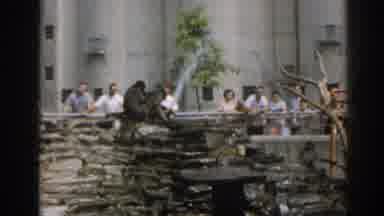 New Jersey USA (1963): People Are At The Zoo Watching Apes In Shier Habitat