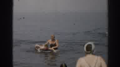 New Jersey USA (1963): Home Movie Footage Of Family Frolicking In A Lake In The