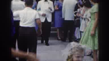 New Jersey USA (1963): Old Video Tape About People Exiting From The Marry