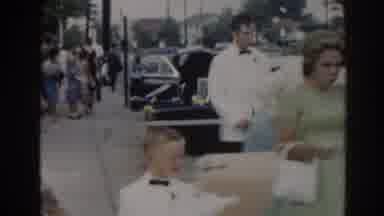 New Jersey USA (1963): Wedding Guests Including Small Boy Preparing To Depart And