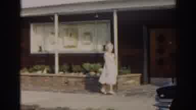 New Jersey USA (1963): Pretty Woman Coming Home And Showing The Quiet Street In