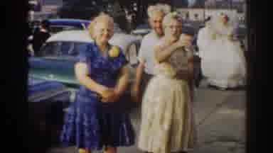 New Jersey USA (1963): As The Bride And Groom Approach The Family Gathers Together
