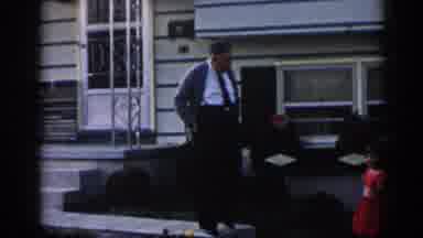 New Jersey USA (1963): Greeting The Family Coming Over To Have Sunday Dinner