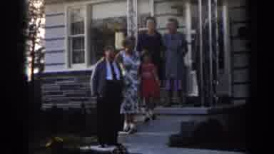 New Jersey USA (1963): Family Members Gathered On The Balcony Of Their Home