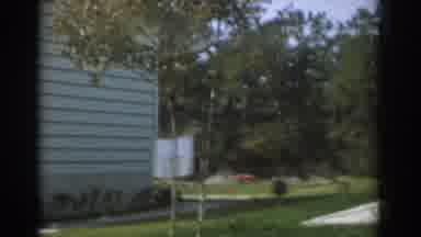 New Jersey USA (1963): Front Of White Two Story House Porch And Yard From Street