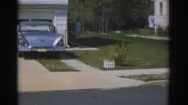 New Jersey USA (1963): Back Days Cars Parked In Front Door In Spring Next To A