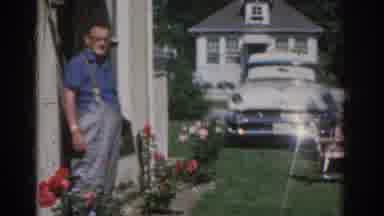 New Jersey USA (1963): Lady Rests In Beautiful And Large Garden Of Her Home