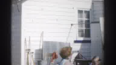 New Jersey USA (1963): Woman With Child Outside Of A House Near A Car
