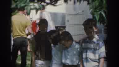 New Jersey USA (1963): Ladies Sitting In Chairs And Children In A Line Looking
