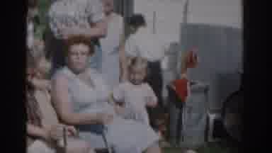 New Jersey USA (1963): Some Families With Their Children Sitting And Talking Each