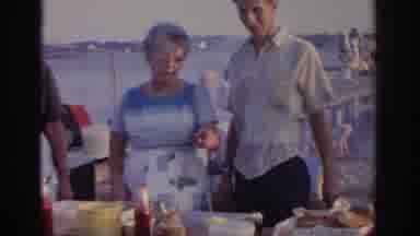 New Jersey USA (1963): Riverfront Family Barbecue In A Sunny Day